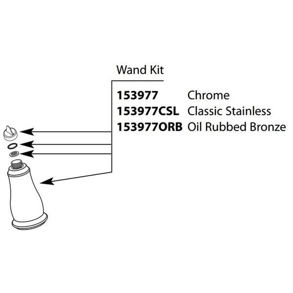 slide 1 of 1, Moen Wand for Kitchen Faucets - Chrome Chrome