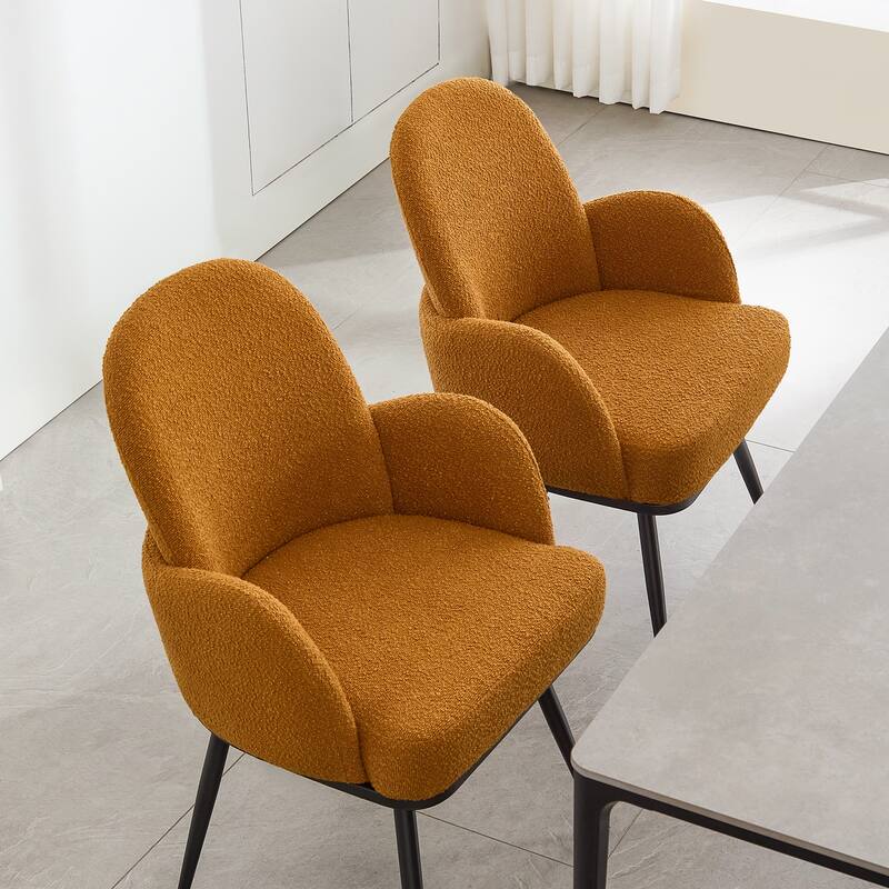 Fabric Upholstered Dining Chairs Set of 2/4 with Arms - 34.8"H x 23.2"W x 22.8"D