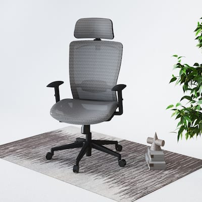 FLEXISPOT Ergonomic Mesh Office Chair Swivel Height Adjustable Seat Headrest Armrest Lumbar Support Caster Wheels Computer Chair