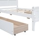 preview thumbnail 14 of 12, Twin Size Wooden Platform Bed with Built-in Storage Drawers and Streamlined Headboard