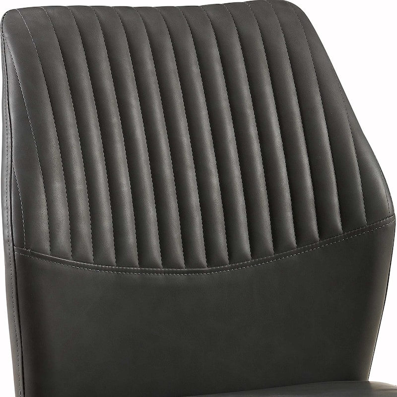 4PCS PU Metal Armless Dining Chair