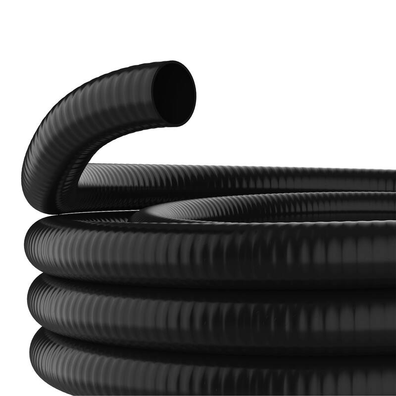 Alpine Corporation PVC Ultra-Flex Hose with 3" Inside Diameter for S-4 Fittings, Black