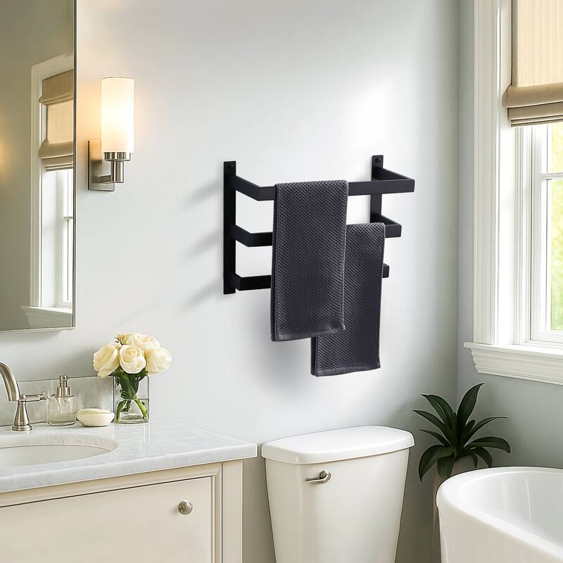 WOWOW Modern Wall-Mounted Stainless Steel Tiered Three-Tier Towel Rack