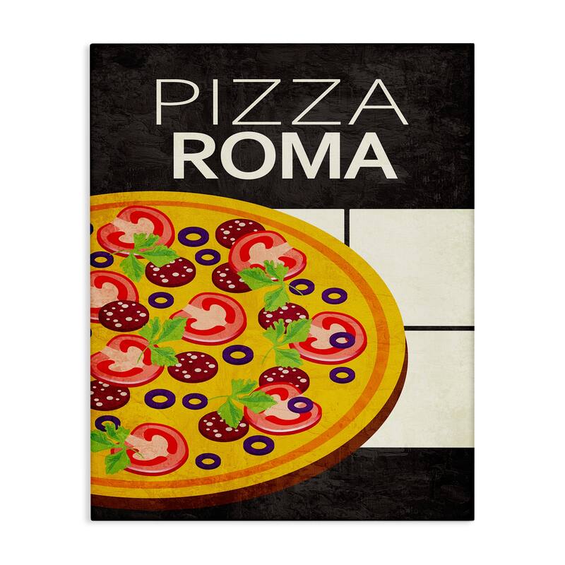 Stupell Pizza Roma Classic Kitchen Canvas Wall Art Design By Kim Allen - 24 x 30
