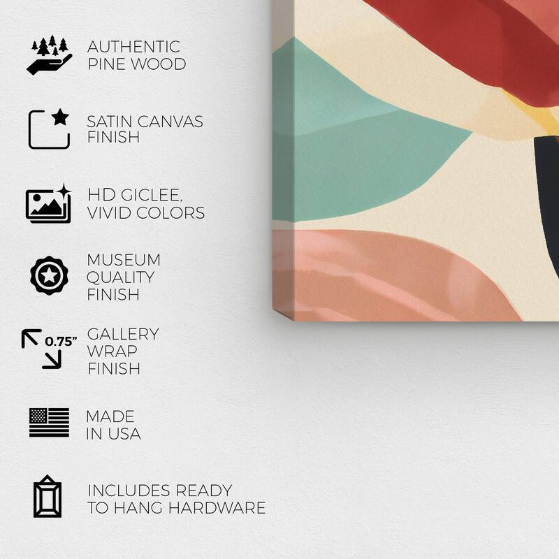 Wynwood Studio Canvas Floral and Botanical Leafs in Colors IV Wall Art Canvas Print