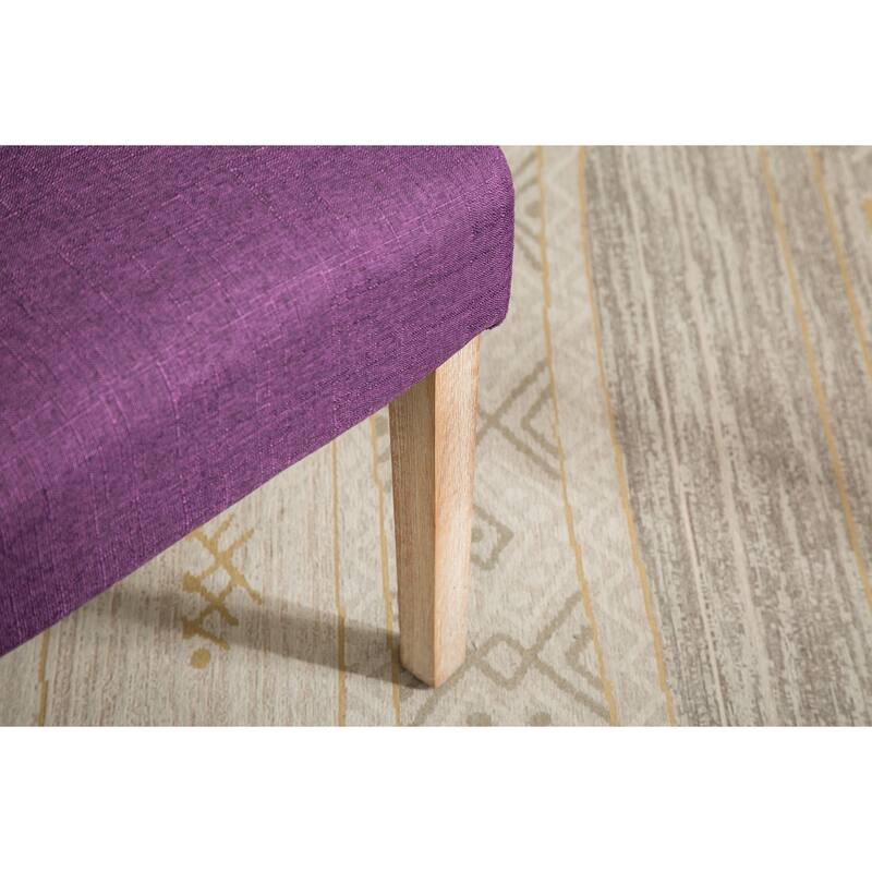 Habit Solid Wood Tufted Parsons Dining Chair, Set of 2