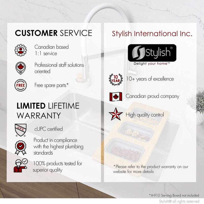 Stylish Dual Mount 30" Stainless Steel Single-Bowl Kitchen Sink S-411 - 30" x 18" x 9"