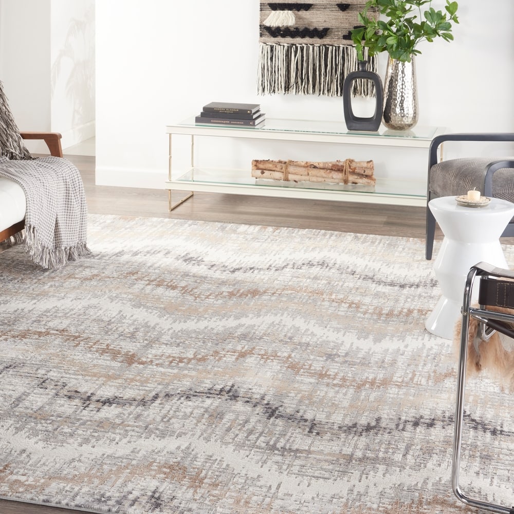 Nourison Elation Chevron Abstract Modern Area Rug