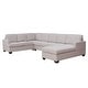 preview thumbnail 8 of 8, Modern 6 Seat Sofa Large Polyester Padded U-shape Sectional Sofa Furniture Set, Extra Wide Chaise Lounge Couch & Wood Feet