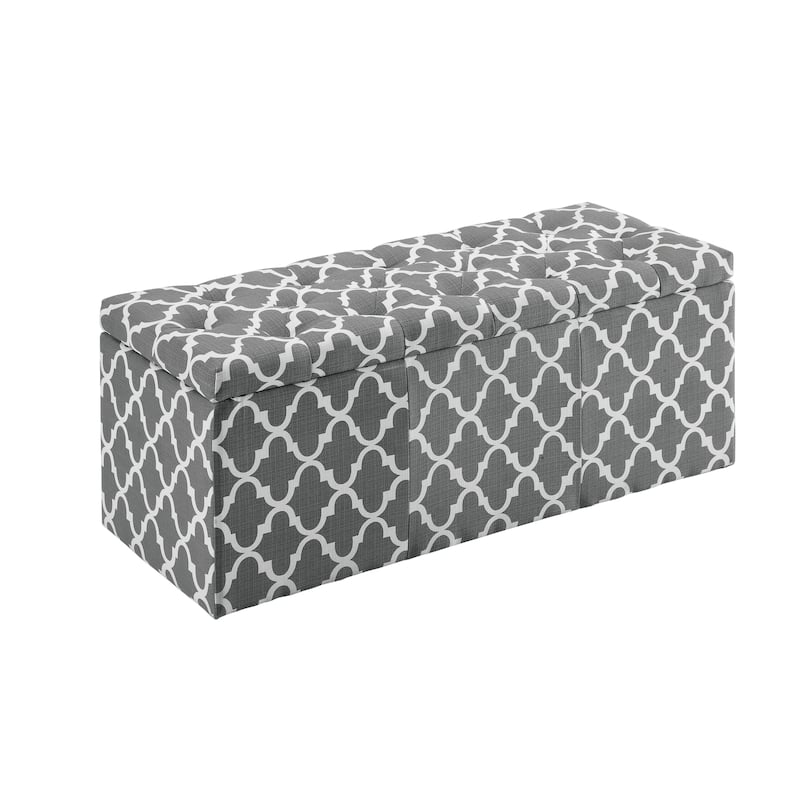 Gede Contemporary Fabric Lift-top Storage Bench by Furniture of America