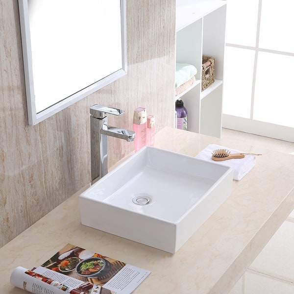 slide 2 of 6, Karran Valera 16" Vitreous China Vessel Bathroom Sink in White