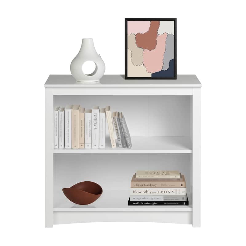 2-shelf Bookcase - 31.5" W x 29" H x 13" D - White