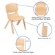 preview thumbnail 8 of 14, 35"W x 65"L Half-Moon Plastic Adjustable Activity Table Set - 4 Chairs