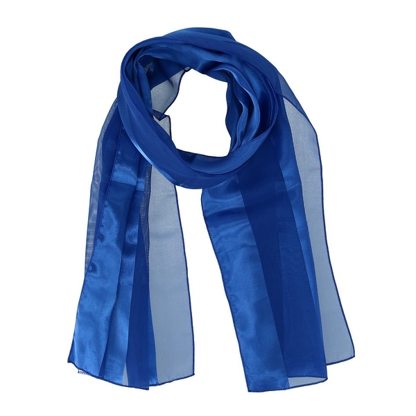 CTM® Women's Classic Long Solid Satin Scarf - one size. Opens flyout.
