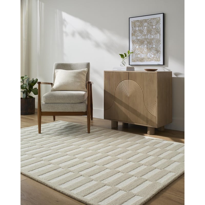Livabliss Klopp Modern & Contemporary Area Rug - Beige - 9' x 12'