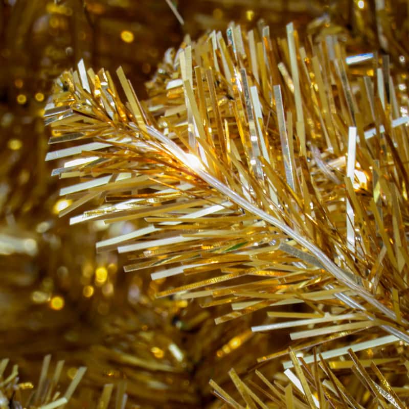National Tree Company 7.5 ft. Pre-Lit Christmas True Gold Metallic Tree - 7.5 Foot