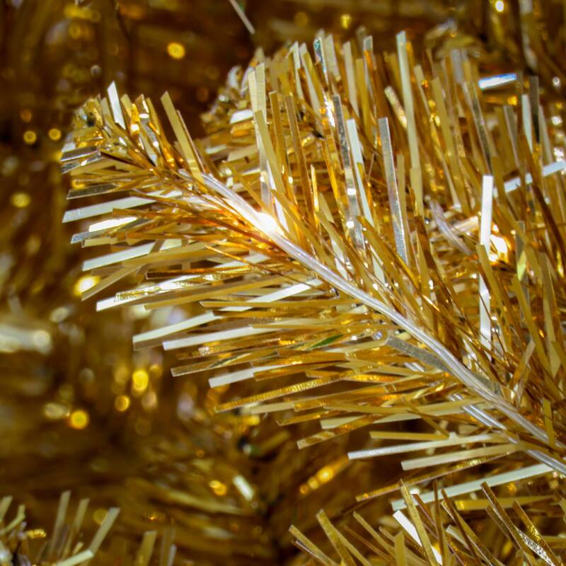 National Tree Company 9 ft. Pre-Lit Christmas True Gold Metallic Tree - 9 Foot