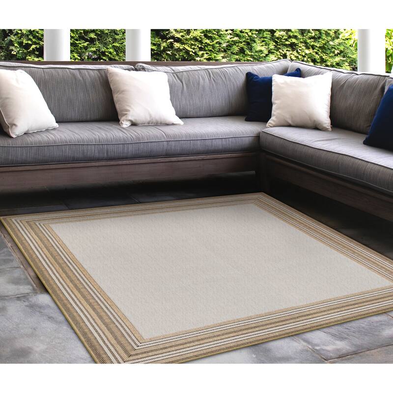 Liora Manne Carmel Multi Border Indoor/ Outdoor Area Rug
