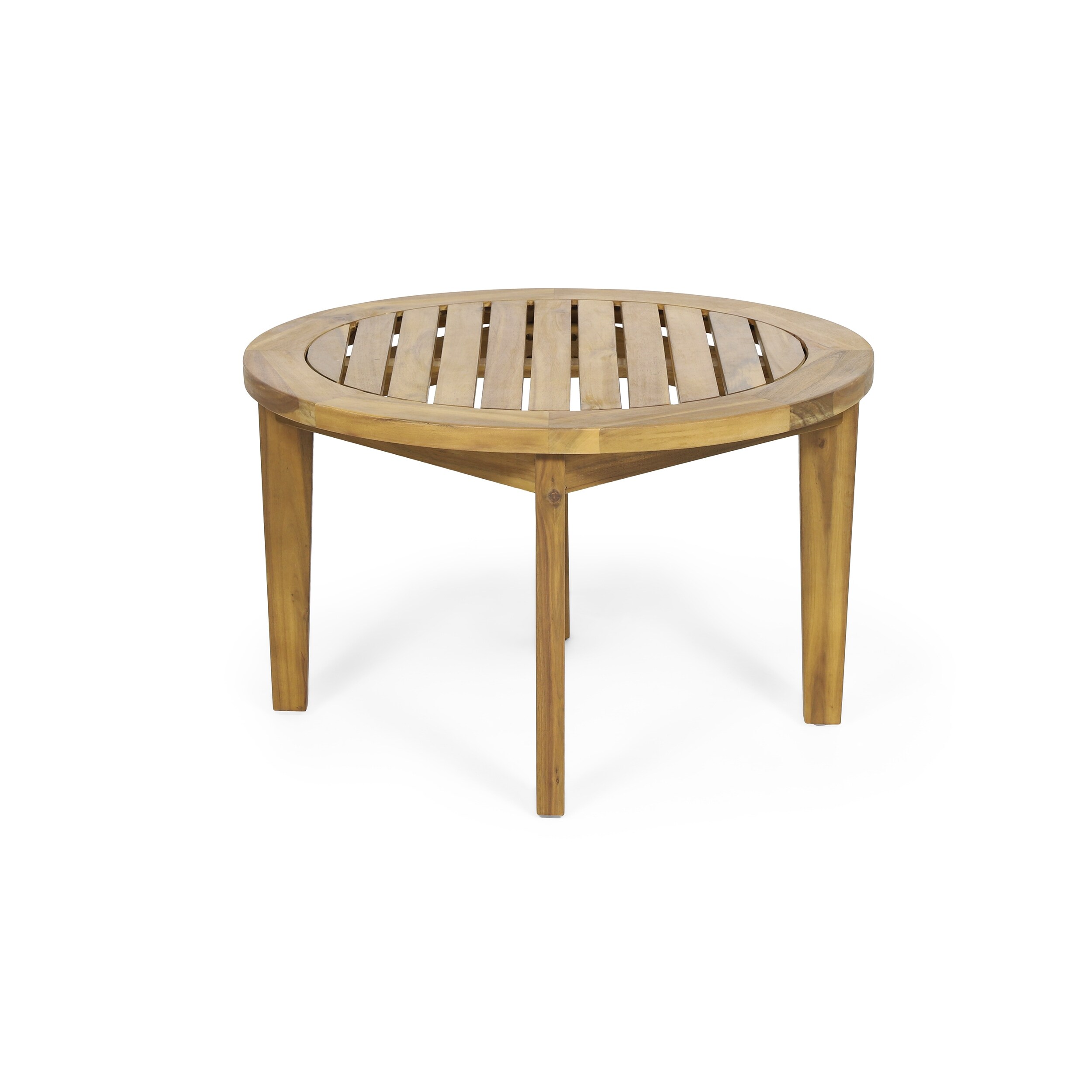Solano Acacia Wood Outdoor Circular Coffee Table by Christopher Knight Home  - Bed Bath & Beyond - 37316575