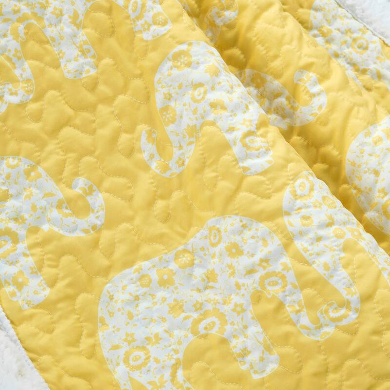 Taylor & Olive Amelia Blue Elephant Throw Blanket