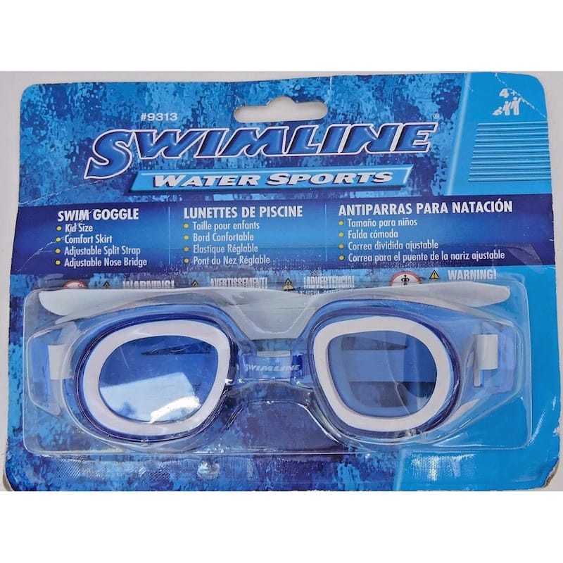 6" Blue Recreational Junior Swimming Goggles Pool Accessory