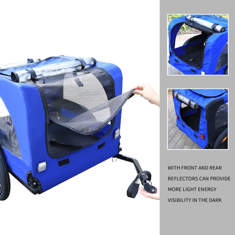 Outdoor Pet Jogging Stroller Foldable Dog Carriers Bicycle Trailer