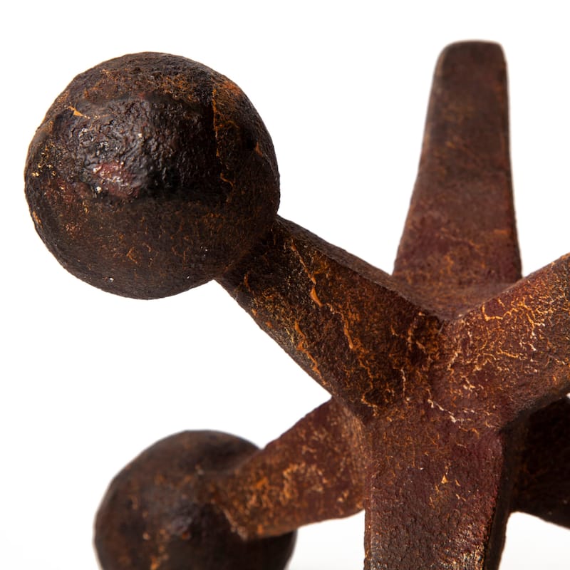 Jax Cast Iron Metal Jacks (Set of 3) - 8"L x 7"W x 7"H