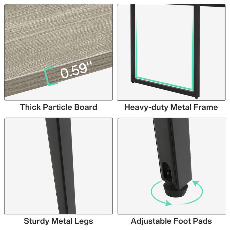 94.48" L x 47.24" W Conference Table,Seminar Table with Rectangle Grommet