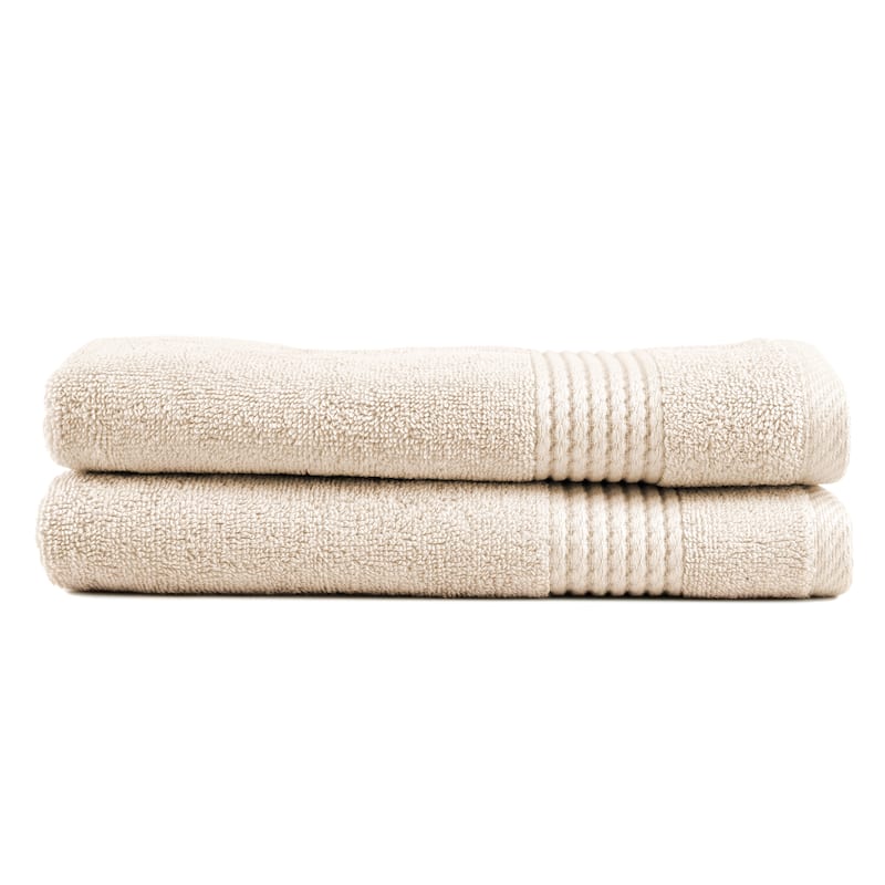 East'N Blue Lara Turkish Cotton Hand Towel (Pack of 2) - Beige