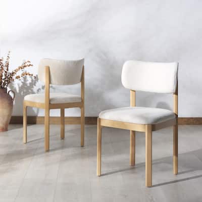 SAFAVIEH Couture Trystan Solid Wood Dining Chair Set of 2 (Fully Assembled) - 20Wx20Dx32H