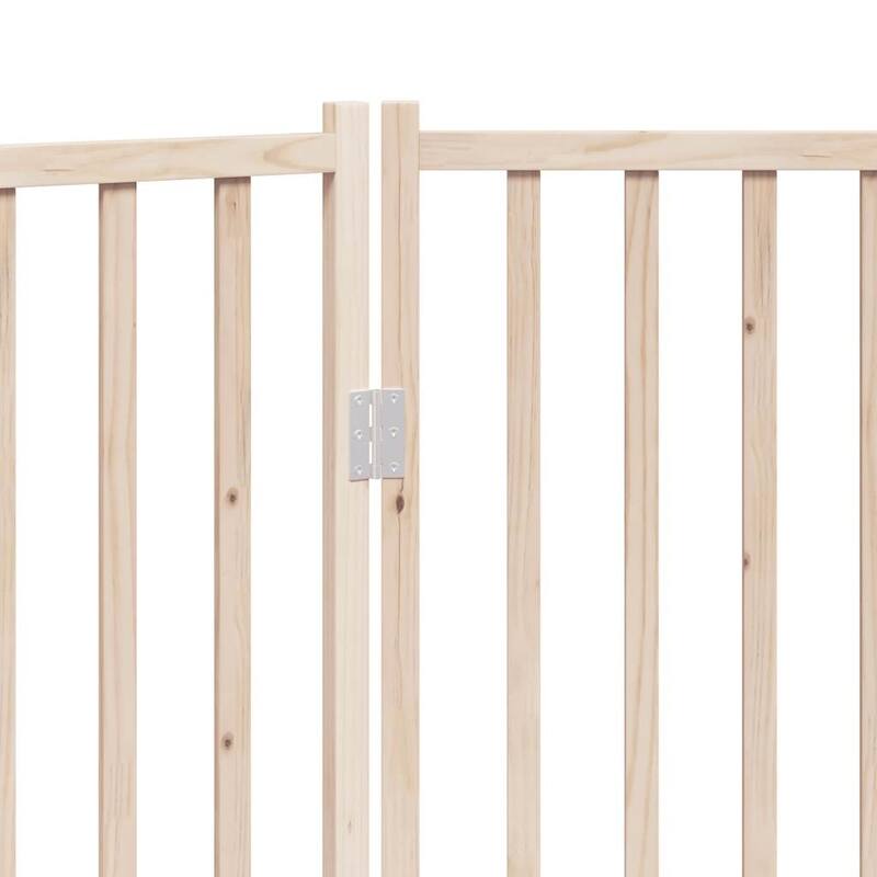 vidaXL Dog Gate Set of 3 Solid fir wood 59.1 in Foldable Dog Gate - 35.4 x 59.1 x 0.8
