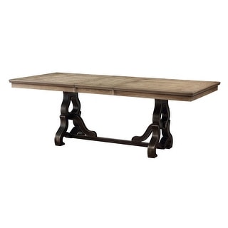 Cunningham Maple And Black Dining Table With Removable Leaf - Bed Bath 