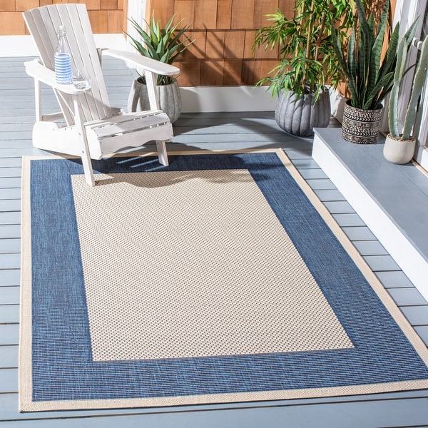 Paseo Soroa Chestnut/Black 5 ft. x 7 ft. Border Indoor/Outdoor Area Rug