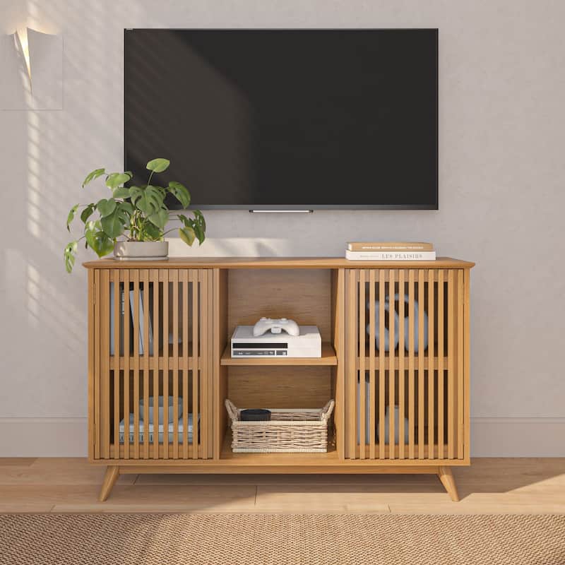 Plank and Beam Mid-Century Modern 2-Door TV Stand