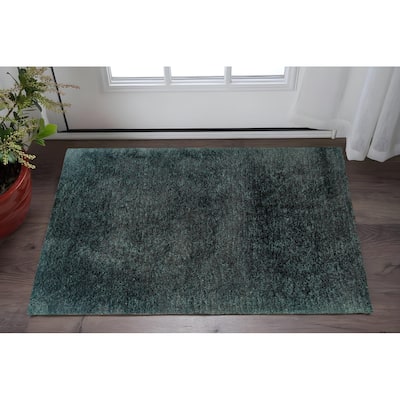 HomeRoots Solid Color Shag Rectangle Area Rug - 62.99 in. x 38.98 in. x 1.60 in.