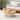 Modern Round Coffee Table with Wooden Carving Pattern and Metal Legs
