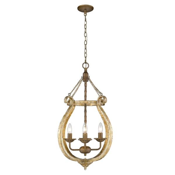 slide 2 of 5, Delphine 1 Light Pendant - Vintage Gold/Burnished Chestnut