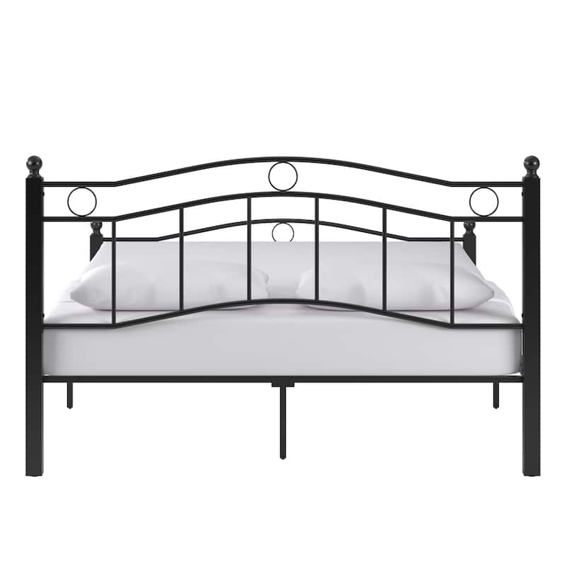 Sadie Brown and Black Metal Bed by iNSPIRE Q Classic