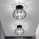 preview thumbnail 7 of 7, Modern Simple 1 Light Crystal Ceiling Light - 7.49''x6.7''