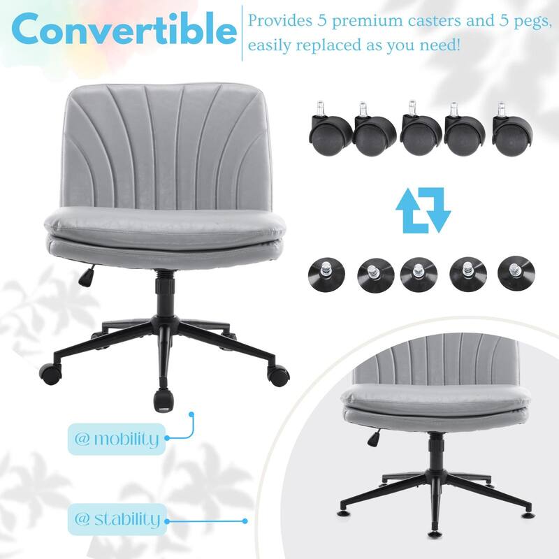 Oil Waxed Leather Reclining Swivel Chair with Ottoman 360 Degree Adjustable Lounge Chair for Living Room and Home Office