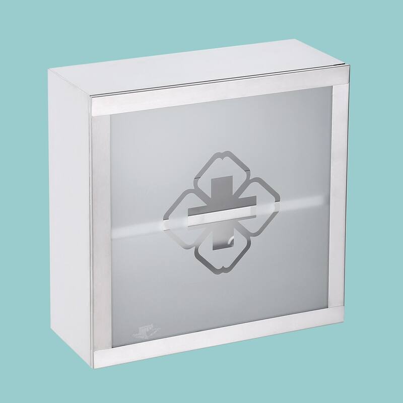 Stainless Steel Medicine Cabinets 11.75" Square Medicine Cabinet with Mounting Hardware Renovators Supply