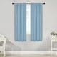 preview thumbnail 181 of 198, Superior Solid Machine Washable Room Darkening Curtains with Back Tabs, Set of 2 26" x 63" - Light Blue