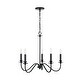 preview thumbnail 5 of 3, Weston 5-light Matte Black Chandelier
