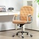 preview thumbnail 7 of 16, Teddy Fleece Home Office Chair, Upholstered Vanity Chair with Armrests, Swivel Rolling Chair with Back and Wheels