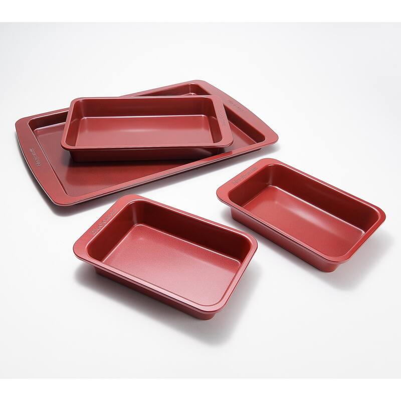Blue Jean Chef 4-Piece Sheet Pan Dinner Set Refurbished - Red