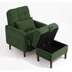 preview thumbnail 33 of 59, Adjustable Backrest Lounge Accent Chair Set with Storage Ottoman