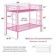 preview thumbnail 14 of 36, Bunk Bed Metal Twin Size Bunk Beds Frame with Ladder & Full-Length Guardrail Heavy Duty Sturdy 2 in 1 Convertible Bunk Bed