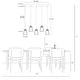 preview thumbnail 11 of 18, Farmsy Modern Farmhouse Linear Faux Wood Metal Chandelier Glass Adjustable Kitchen Island Pendant for Dining Room