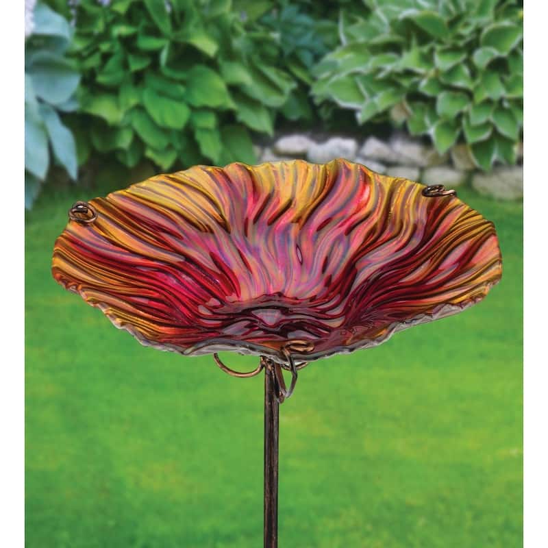 Birdbath/Feeder Stake - Red