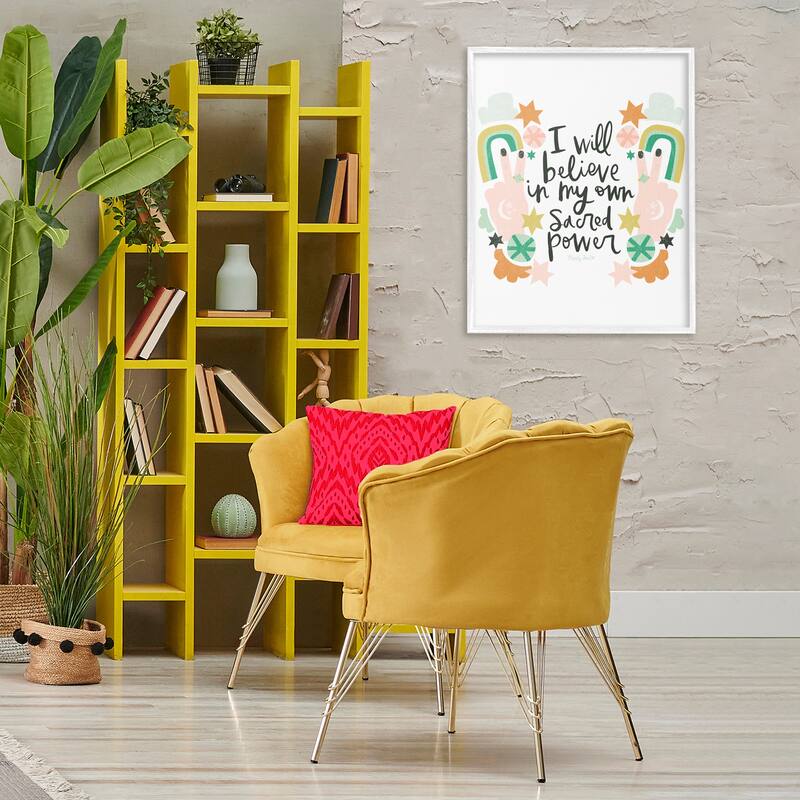 Stupell Empowering Sacred Power Sentiment Framed Giclee Art Design By Mandy Ford Art + Illustration